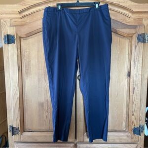Jones New York Collection Stretch Women's NAVY BLUE Pants Side Zip Size 14